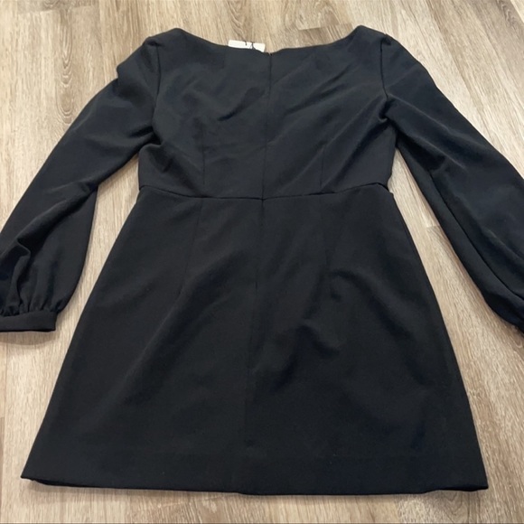 Milly black Molly long sleeve mini dress sz 10 - Picture 6 of 7